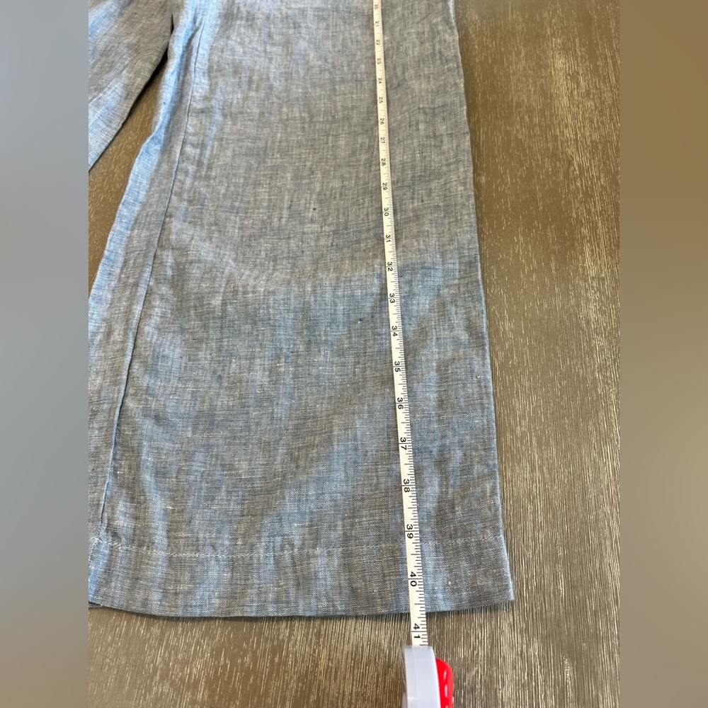 Athleta Light Cabo linen Blue lounge Wide Leg Pants women’s size 4 casual wear - Picture 9 of 11